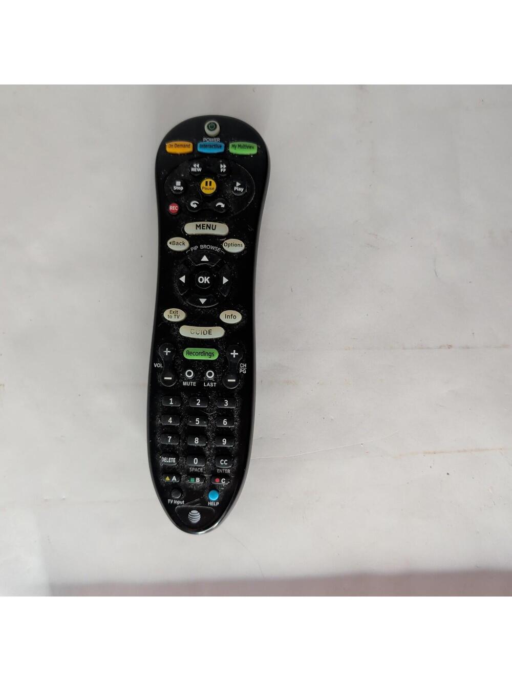 AT&T S20-S1A Black TV Remote Control Wireless U-verse DVR Replacement Unit